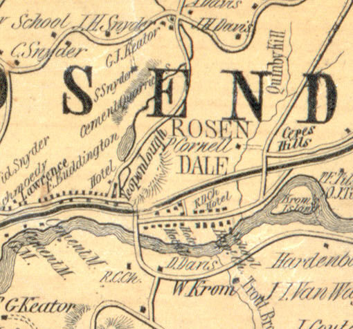 Old map of Rosendale