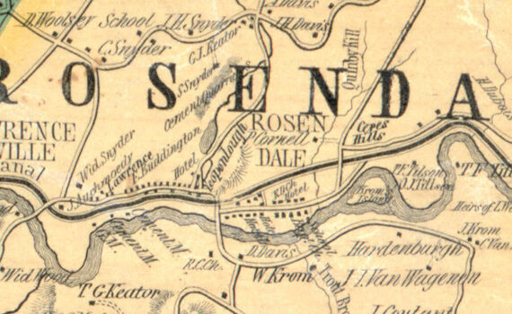 Old map of Rosendale